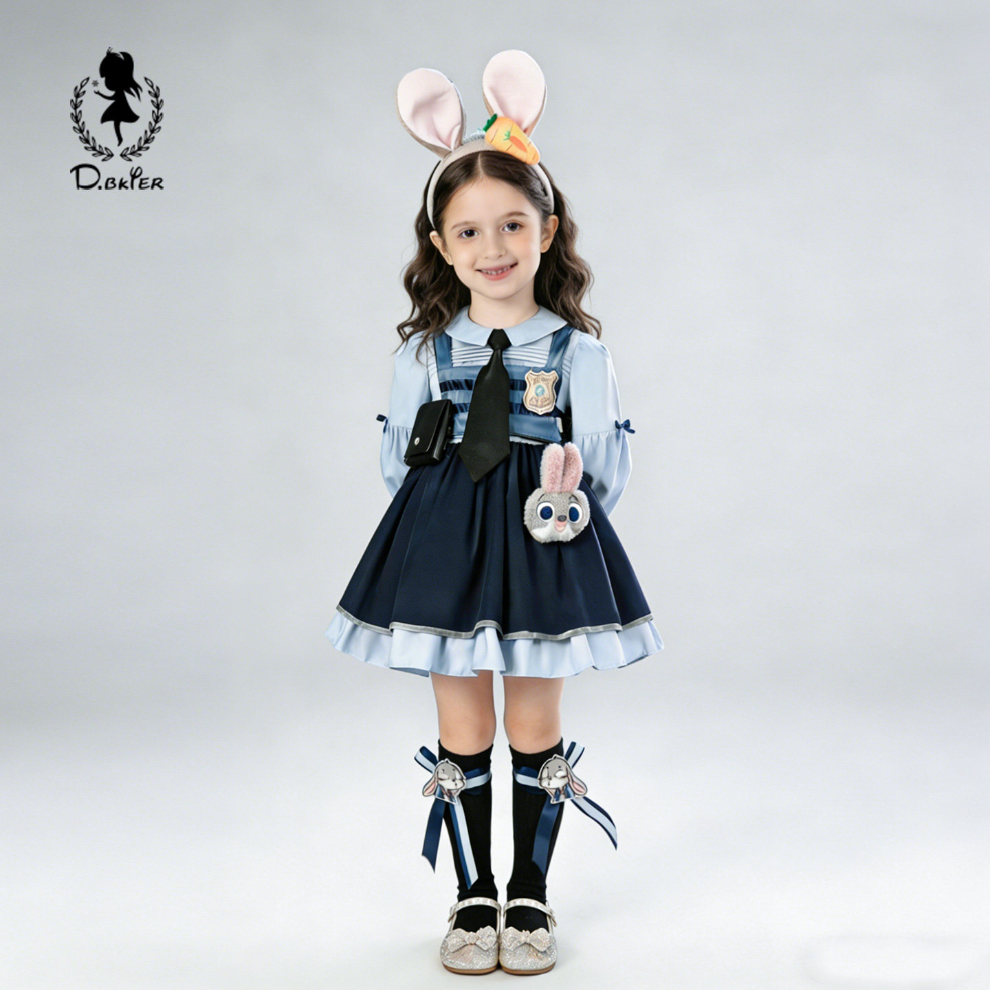 童装女童春装2026新款兔子警官公主裙女孩生日儿童衣服巨好看裙子