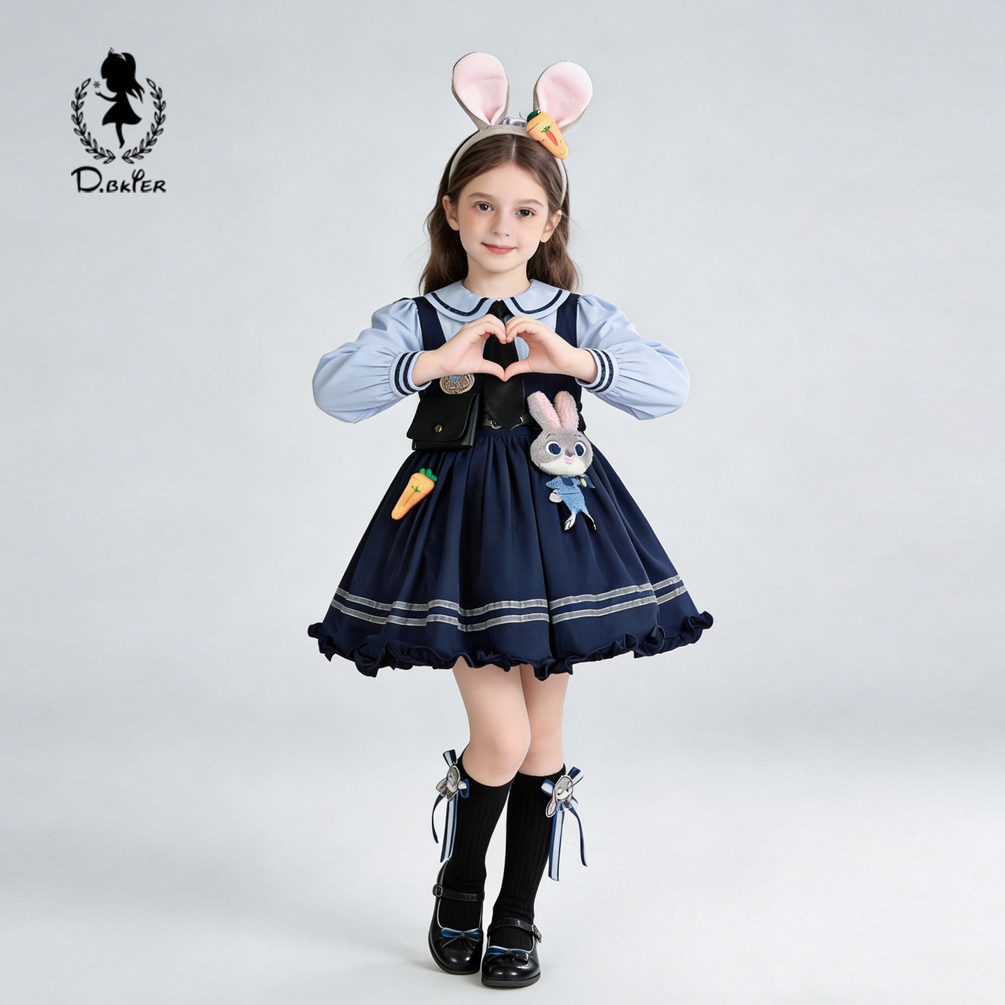 D.Bkyer女童春装洛丽塔公主裙兔子警官儿童巨好看cos衣服女孩裙子