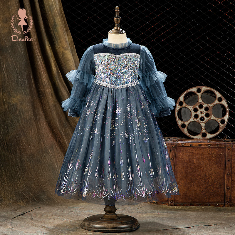 丹比奇尔女童正版冰雪奇缘公主裙