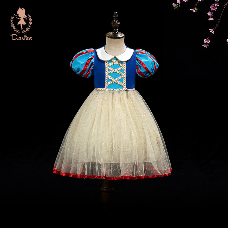 D.Bkyer白雪公主裙女童冰雪奇缘夏季cos艾莎连衣裙子儿童生日礼服