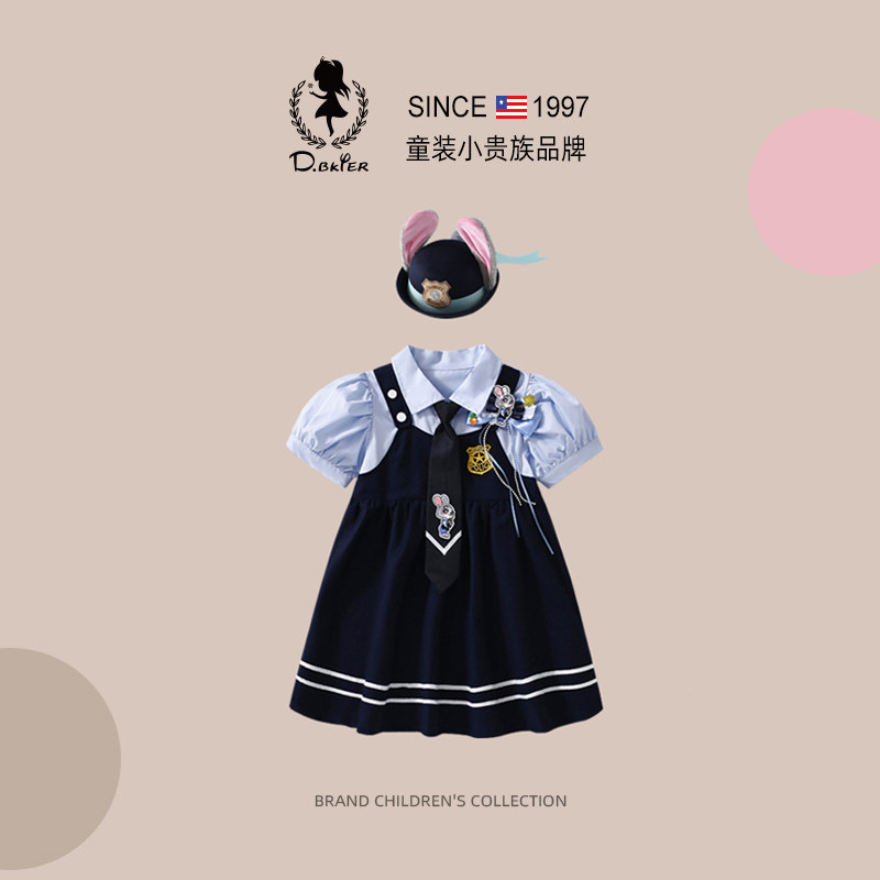 D.Bkyer童装女童兔子警官公主裙夏装2026新款儿童连衣裙衣服裙子