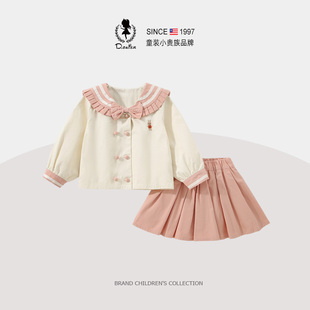 D.Bkyer女童jk套装春季女孩可爱海军风水手服儿童百褶两件套裙子