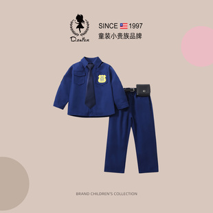 D.Bkyer男童尼克狐狸兔子警官cos服装儿童豹子警官牛局长装扮衣服