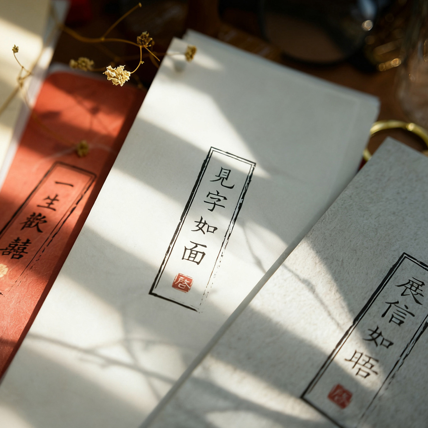 见字如面中国风信封信纸