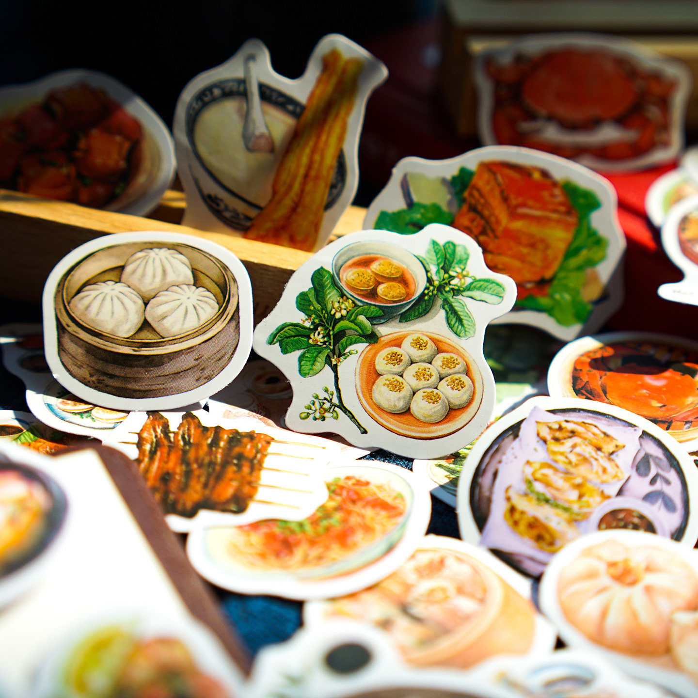 100张全球美食吃货食谱贴纸