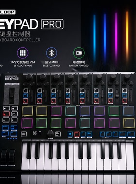 Reloop Keypad Pro MIDI键盘控制器25键DAW工作站 带打击垫