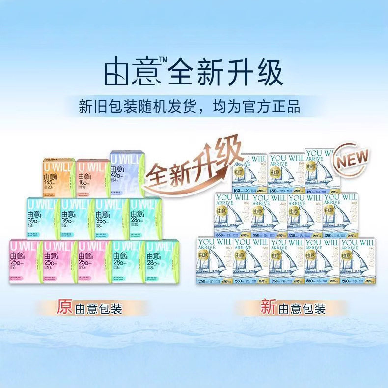 由意卫生巾洁伶纯棉卫生巾日用夜用迷你护垫姨妈巾干爽舒适现货图片