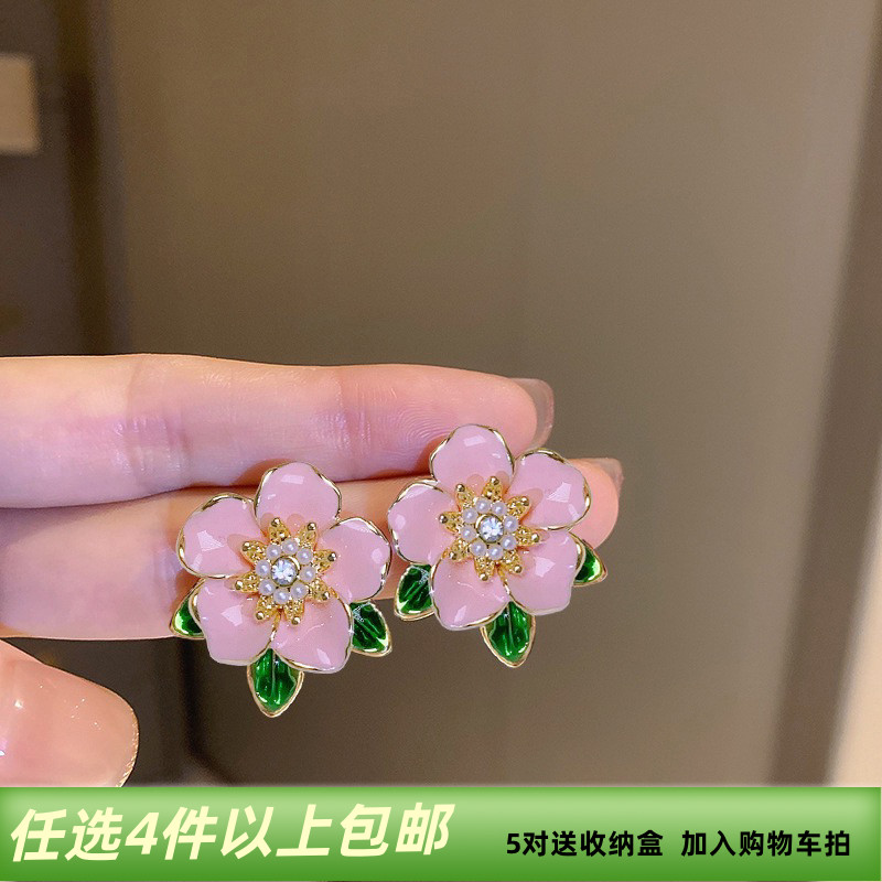 731 925银针耳饰女简约小巧精致耳钉耳环女轻奢小众设计感耳钉
