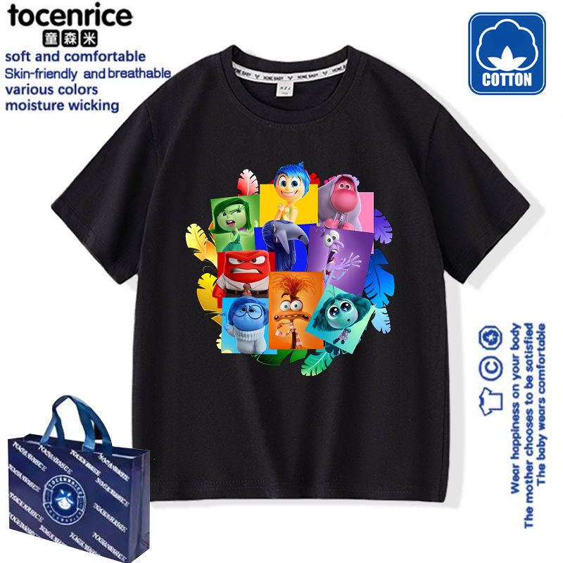 头脑特工队短袖忧忧周边t恤夏男女款美式儿童vintage宽松纯棉衣服