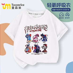 游戏poppy playtime prototype 男女童夏装短袖t恤衣服儿童上衣服