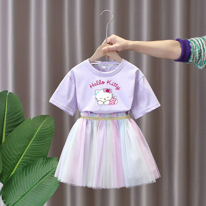 休闲Hellokitty女童短半身裙