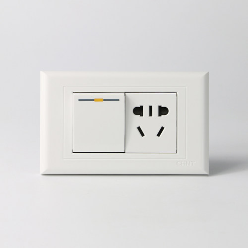 正泰电工118型墙壁一插单开双控