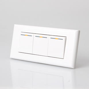 正泰正品开关插座面板118型3开双控双联三开双控多控中途三控开关