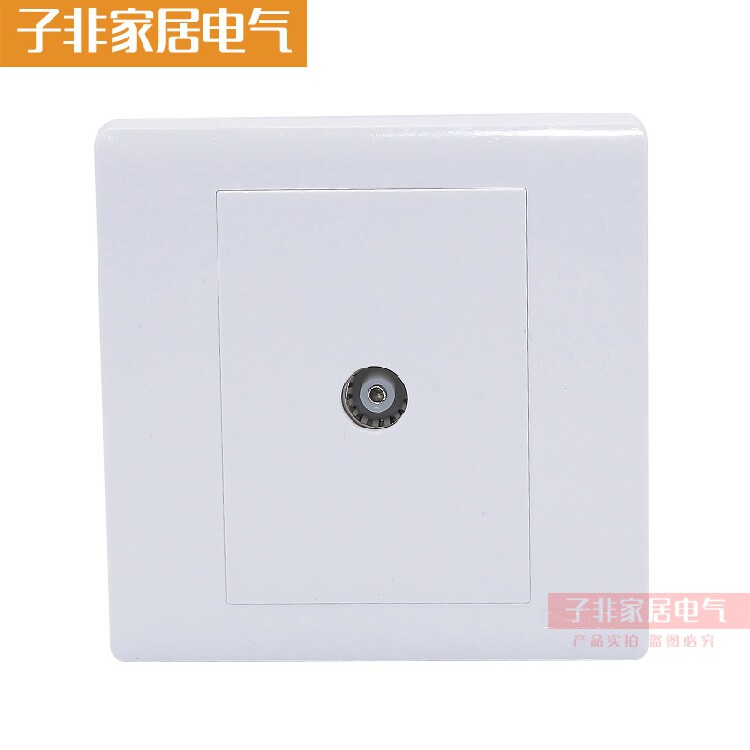 正泰86型开关插座面板 一联电视插座 有线数字电视通用插座