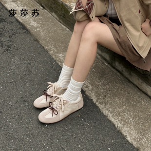 女 德训鞋 莎莎苏2025秋冬新款 弥敦道薄底芭蕾运动鞋