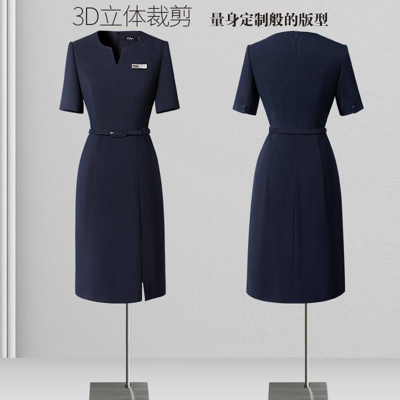夏季工作服连衣裙职业气质高级感售楼部案场客服前台珠宝店工装女