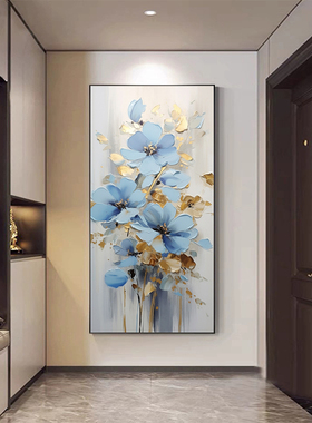 现代轻奢风纯手绘花卉油画