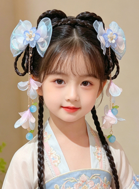 汉服头饰女儿童流苏古风发饰古装中国风发卡女童女孩发夹公主配饰