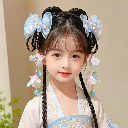 汉服头饰女儿童流苏古风发饰古装中国风发卡女童女孩发夹公主配饰