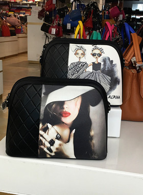 阿尔皮纳袋鼠女包专柜正品贝壳包百搭单肩包女孩图案包BKJ02161