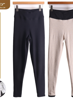 caser凯撒女士双层保暖裤中厚羊绒裤高腰修身发热棉裤BI68-2066CF