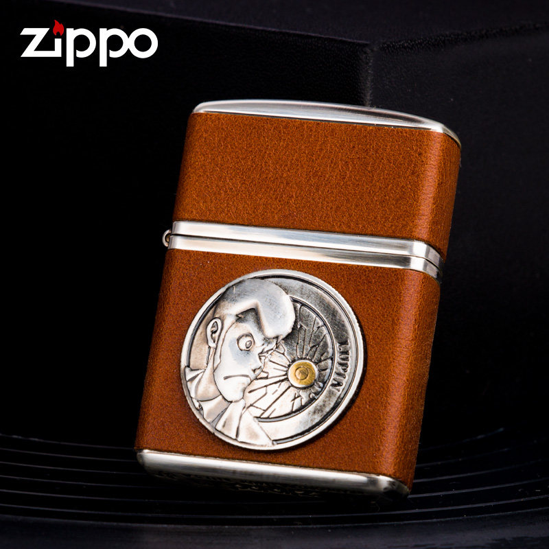ZIPPO芝宝打火机鲁邦三世复古风不二子四人追逐银色礼品
