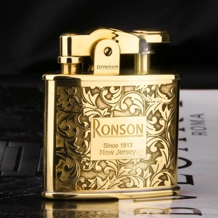 无名同款ronson日本朗森打火机限量版黄铜老式怀旧煤油复古唐草男