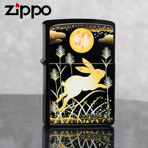 zippo打火机卯兔送福本金莳绘