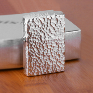 原装正品zippo芝宝纯银锤击凹凸拉丝镜面煤油防风打火机千语系列