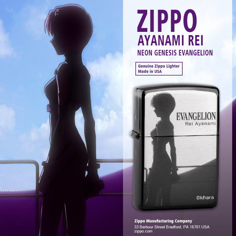 eva联名ZIPPO 打火机二次元日版动漫正版新福音战士绫波丽明日香