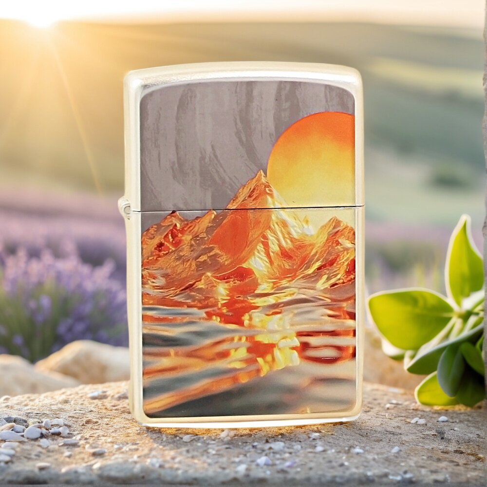 zippo打火机 耀金日照金山 官方正品防风男士zppo礼物生日送男友