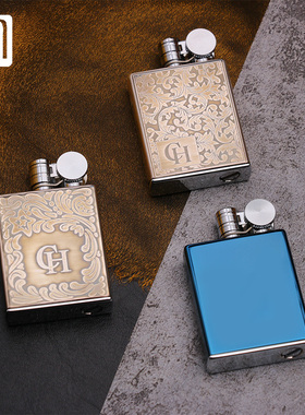 日本正品Marvelous玛乐思打火机定制唐草复古煤油个性送男友礼物