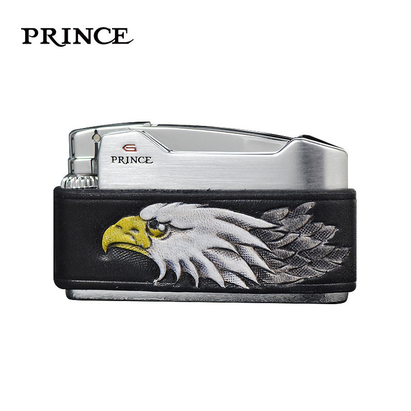 Prince王子砂轮防风打火机气体创意个性高档定制生日礼物送男朋友