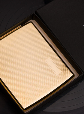 日本tsubota pearl坪田明珠腐蚀雕交叉纹 单面10支85mm男士烟盒