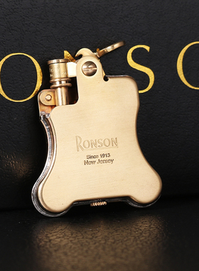 英国朗森煤油打火机RONSON班卓琴创意R01唐草雕花创意定制送男友