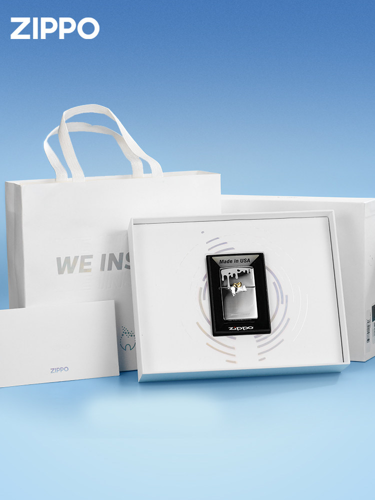 芝宝zippo原装打火机正品糖果甜心礼盒套装煤油创意徽章送男友