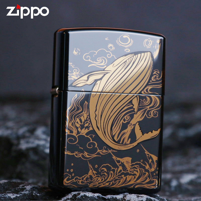 Zippo打火机鲲鹏煤油防风