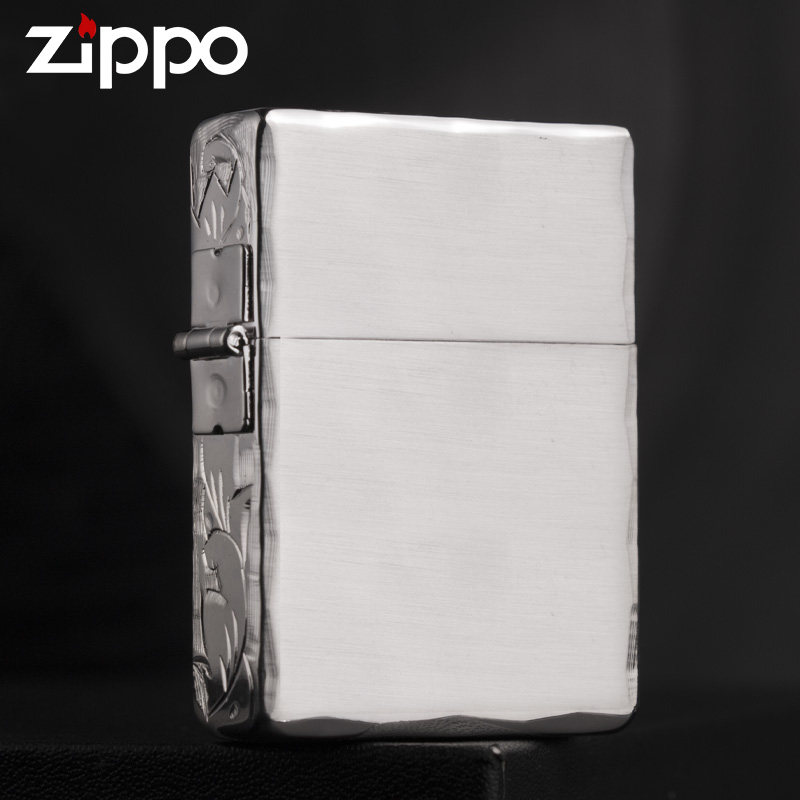 zippo1935复刻银手工雕刻日版正版煤油防风打火机正版高档个性礼