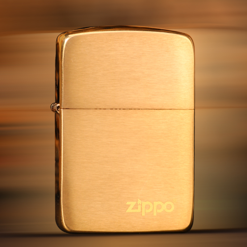 zippo原装正品煤油打火机1941复刻黄铜拉丝商标志个性男士送礼品