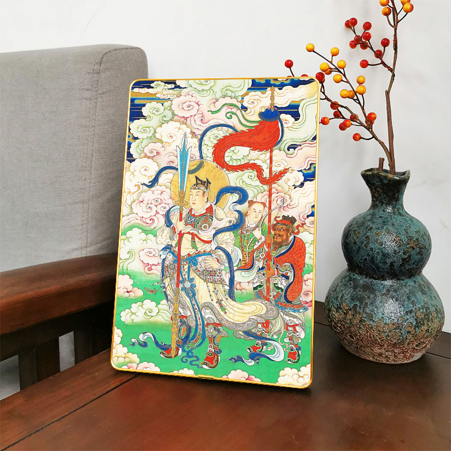 二郎神君杨戬桌面摆台相框画 神话人物画像摆件装饰挂画来图定制,家居饰品,桌面摆台画,淘宝优惠券,粉丝福利购,淘宝优惠卷