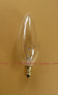 E12蜡烛灯泡 E12小螺口灯头灯泡 E12白炽小灯泡220V/40W