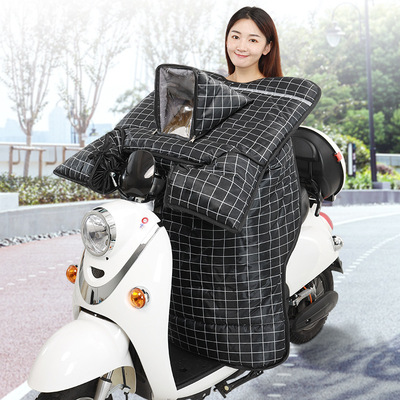 电动车儿童挡风神器挡风被御寒透明带小孩加厚二合一雨衣盖腿冬用