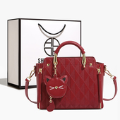 圣米洛小众婚礼红色新娘包包女结婚大容量洋气手提婚包生日礼物