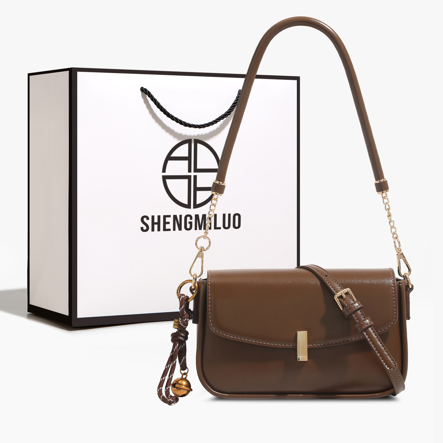 香港品牌轻奢复古小众腋下包包女2026新款百搭斜挎包时尚单肩包