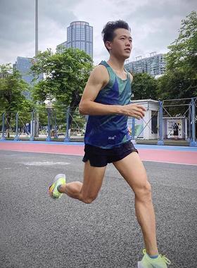 Sanken男士轻量化透气无缝贴合田径健身训练服专业马拉松跑步背心