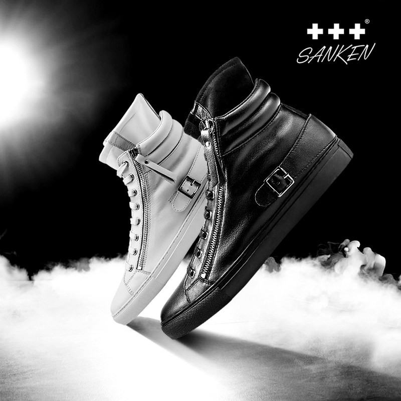 sanken Trendy shoes Autumn Gobon Red high Trend skate shoes fashion Riding boots Versatile Socksin the Men's Shoes, High shoes  category - from Buy2taobao.com to provide professional Taobao agent buy service