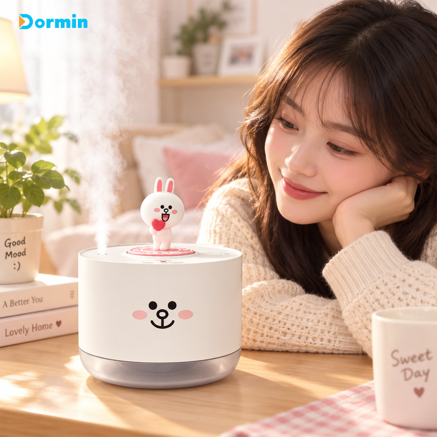 Line Friends 加湿器蓝牙音响氛围灯桌面七夕送女友闺蜜生日礼物