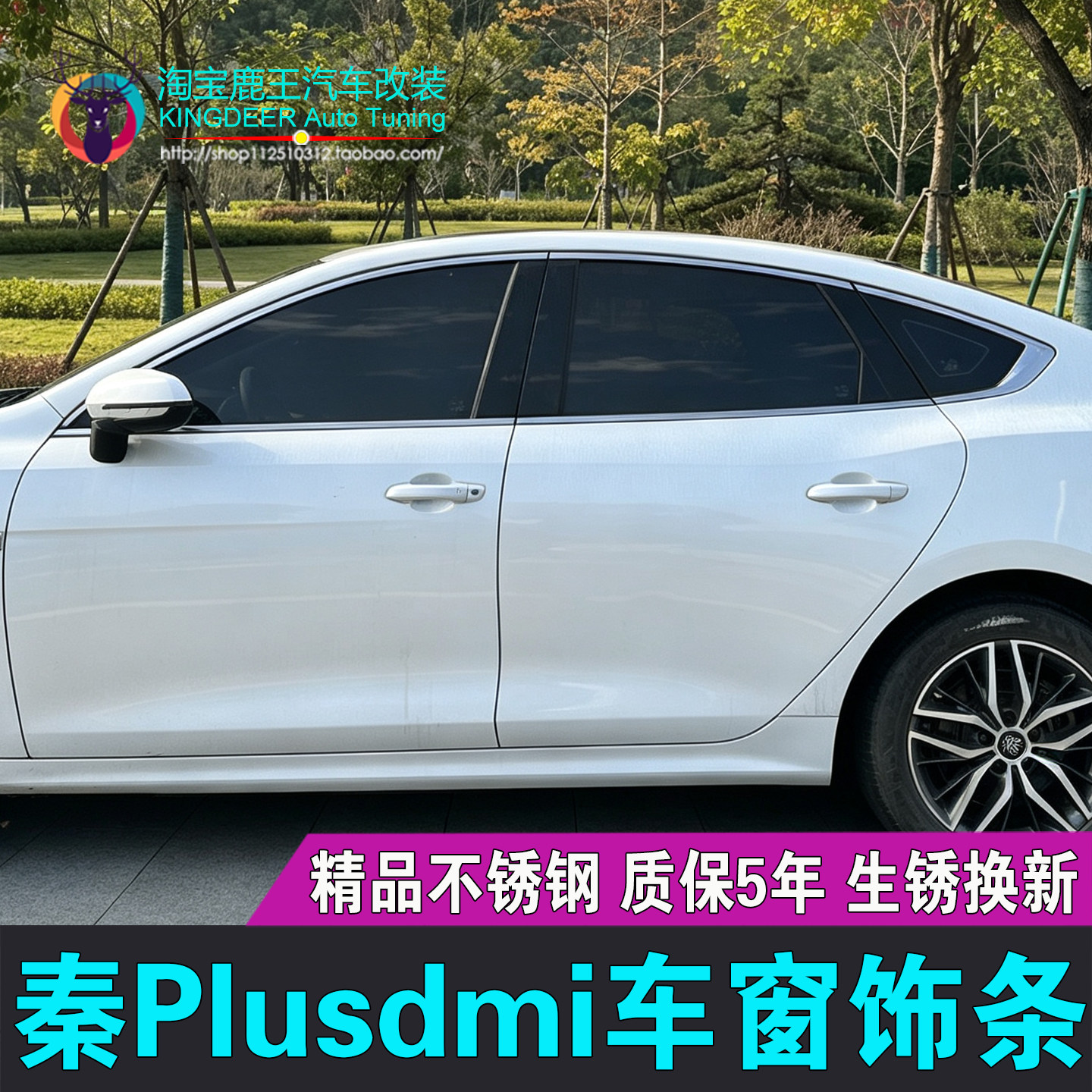 比亚迪秦plusdmi不锈钢车窗饰条