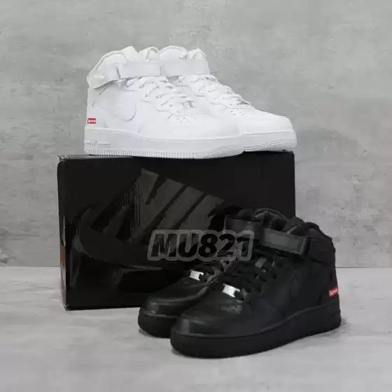 Mu821 in Stock Fw24 Supreme Nike Af1 Mid Classic Red Label Bogo Mid-Top Casual Sneakers