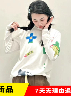 2024年素然专比零运动女新品春户外干爽熊猫图案长袖T恤A0241TS29